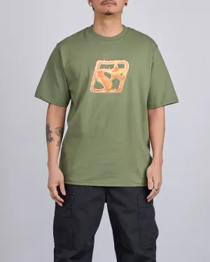 Stussy Blaze T-Shirt Olive