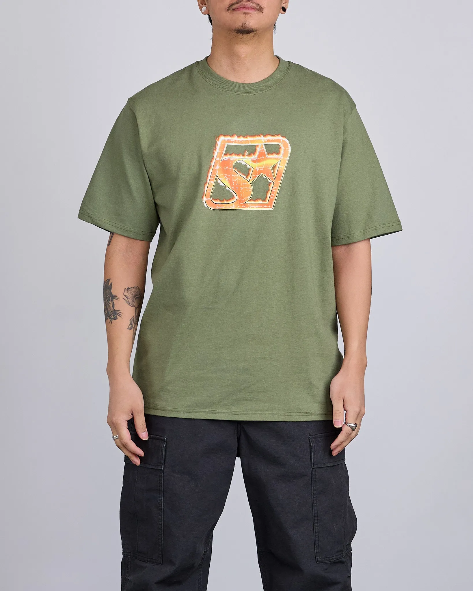 Stussy Blaze T-Shirt Olive