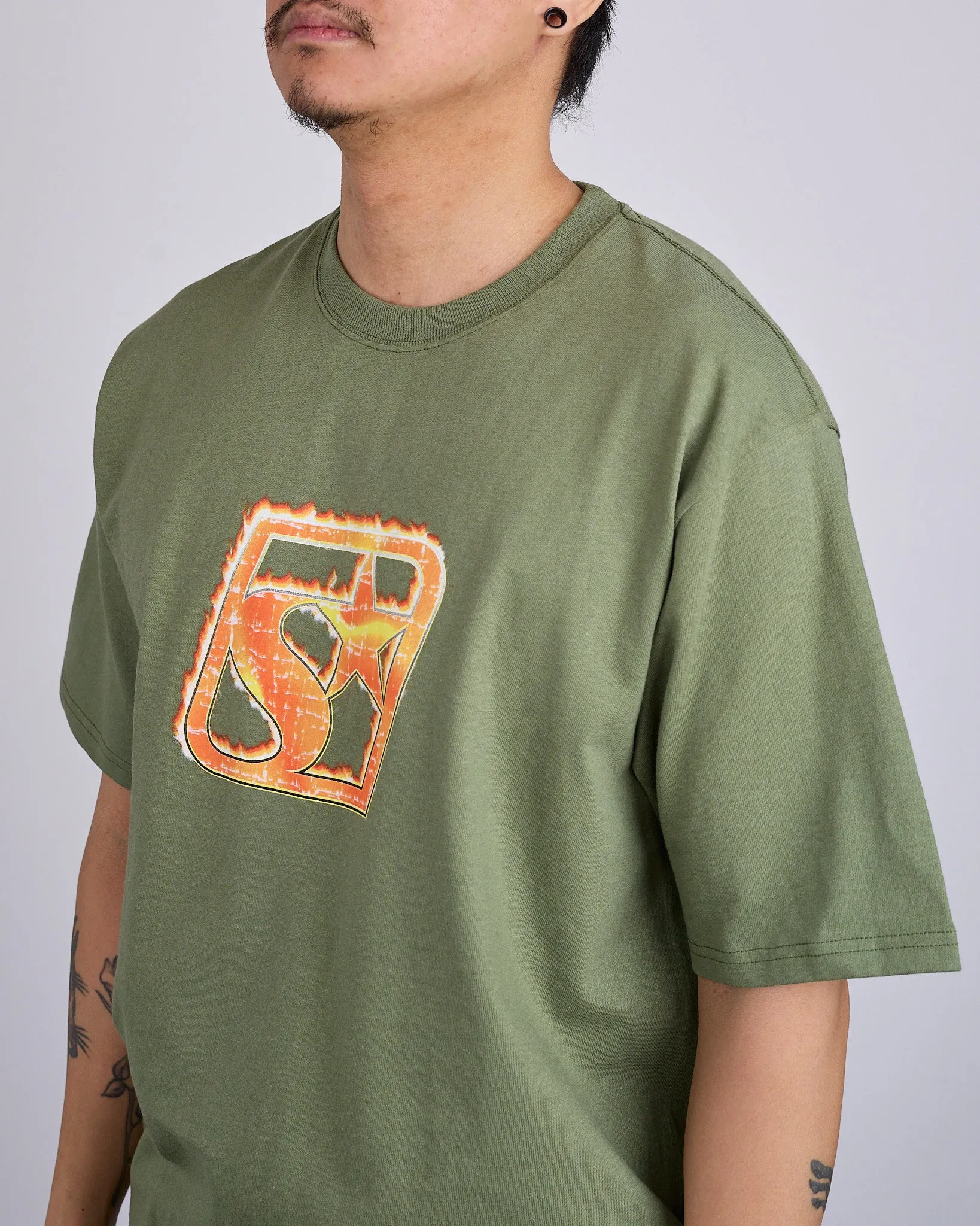 Stussy Blaze T-Shirt Olive