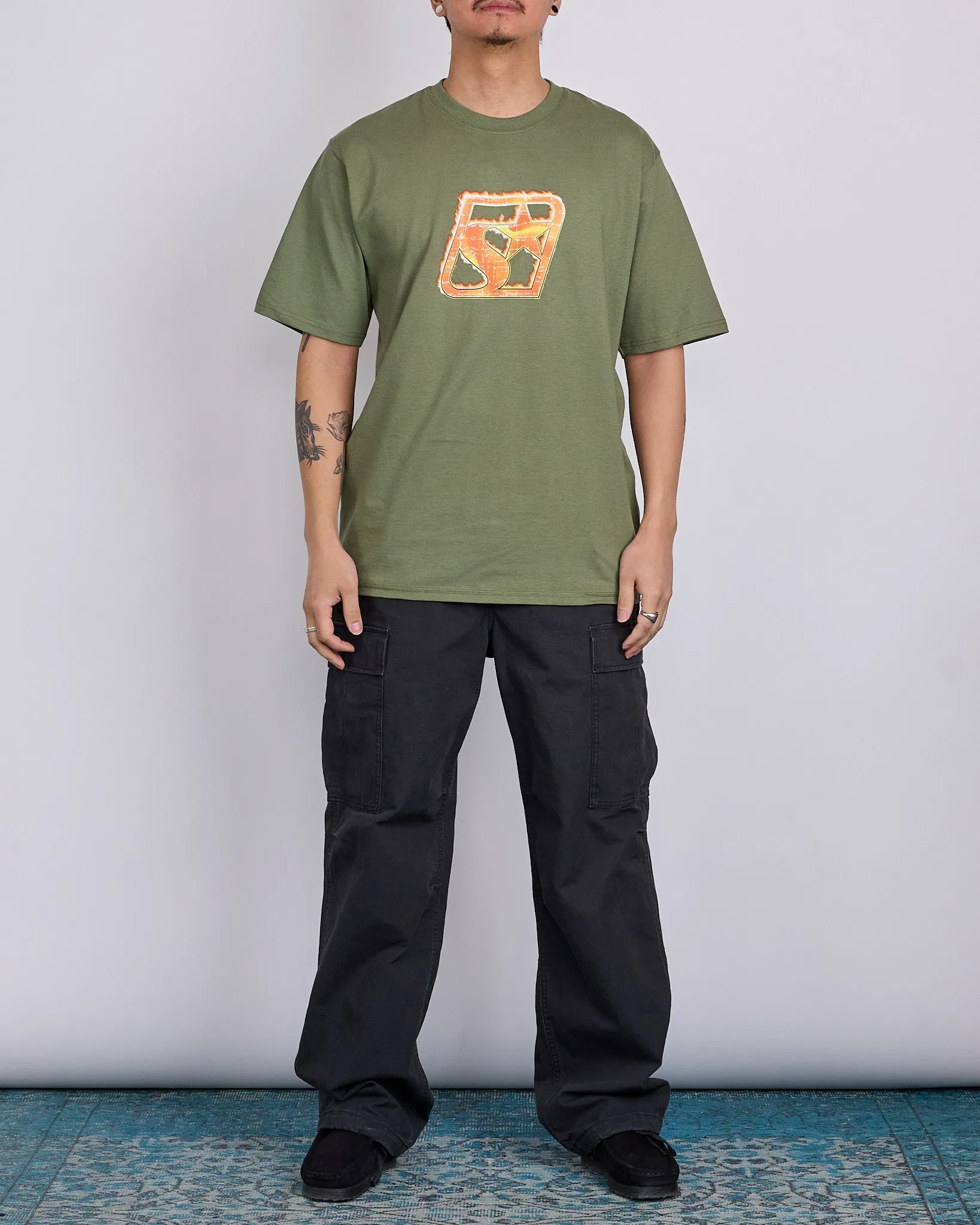 Stussy Blaze T-Shirt Olive