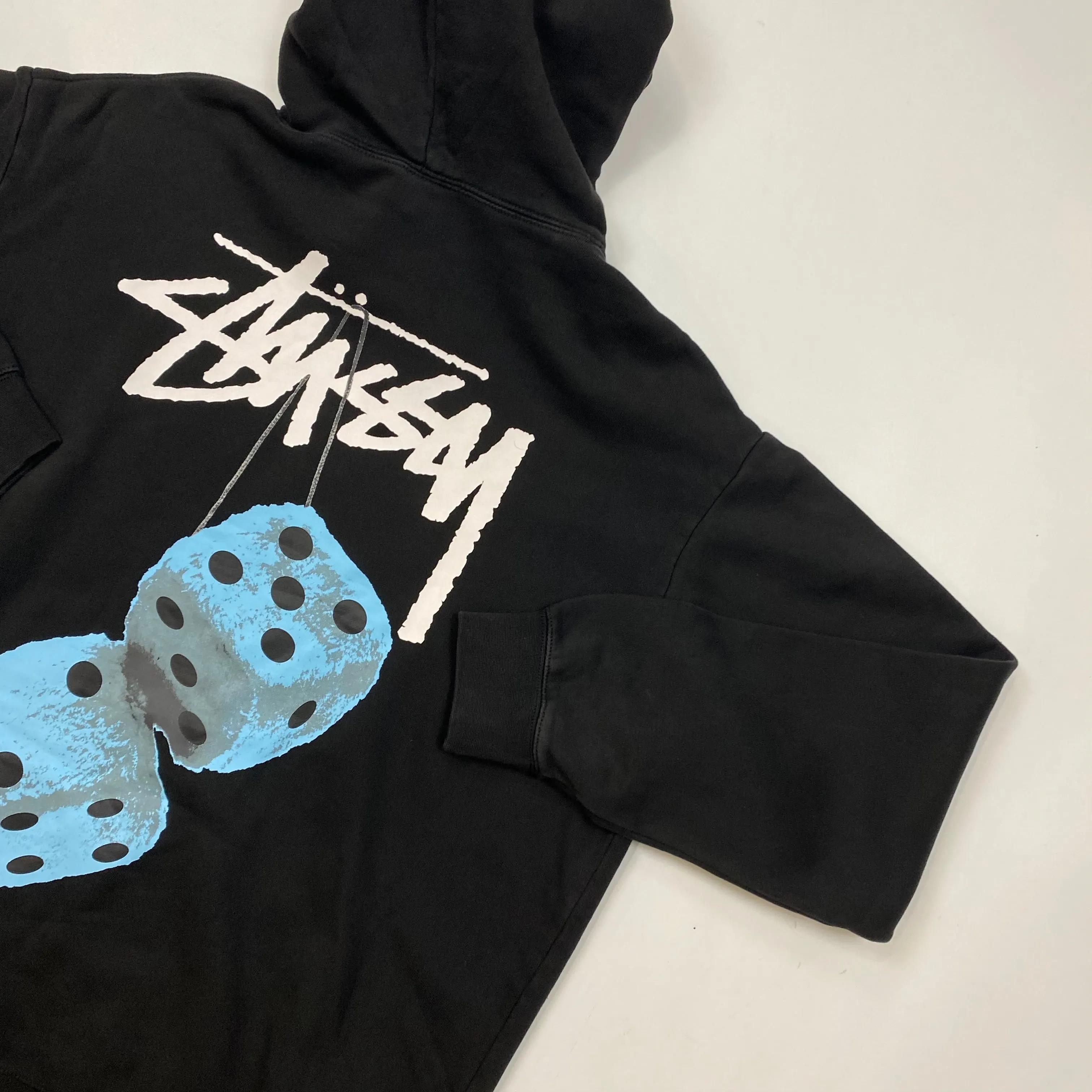 Stussy Blue Dice Hoodie Back Graphic