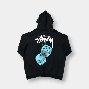 Stussy Blue Dice Hoodie Back Graphic