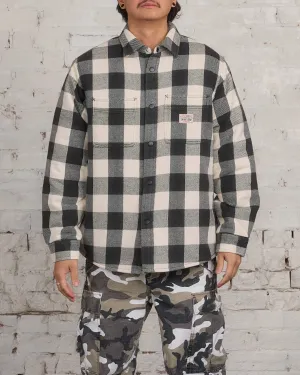 Stussy Buffalo Plaid Button Shirt Bone