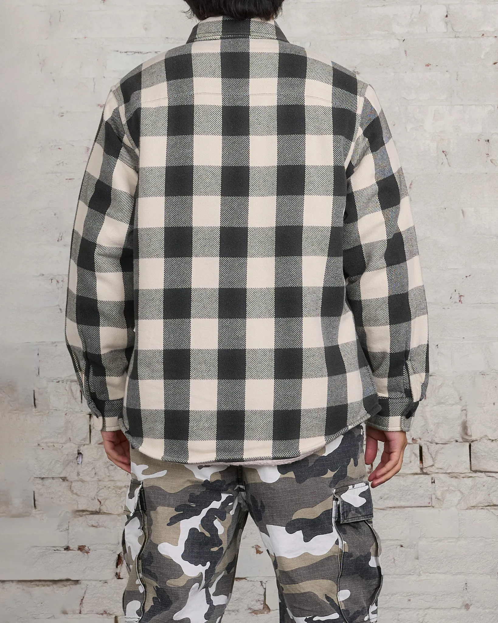 Stussy Buffalo Plaid Button Shirt Bone