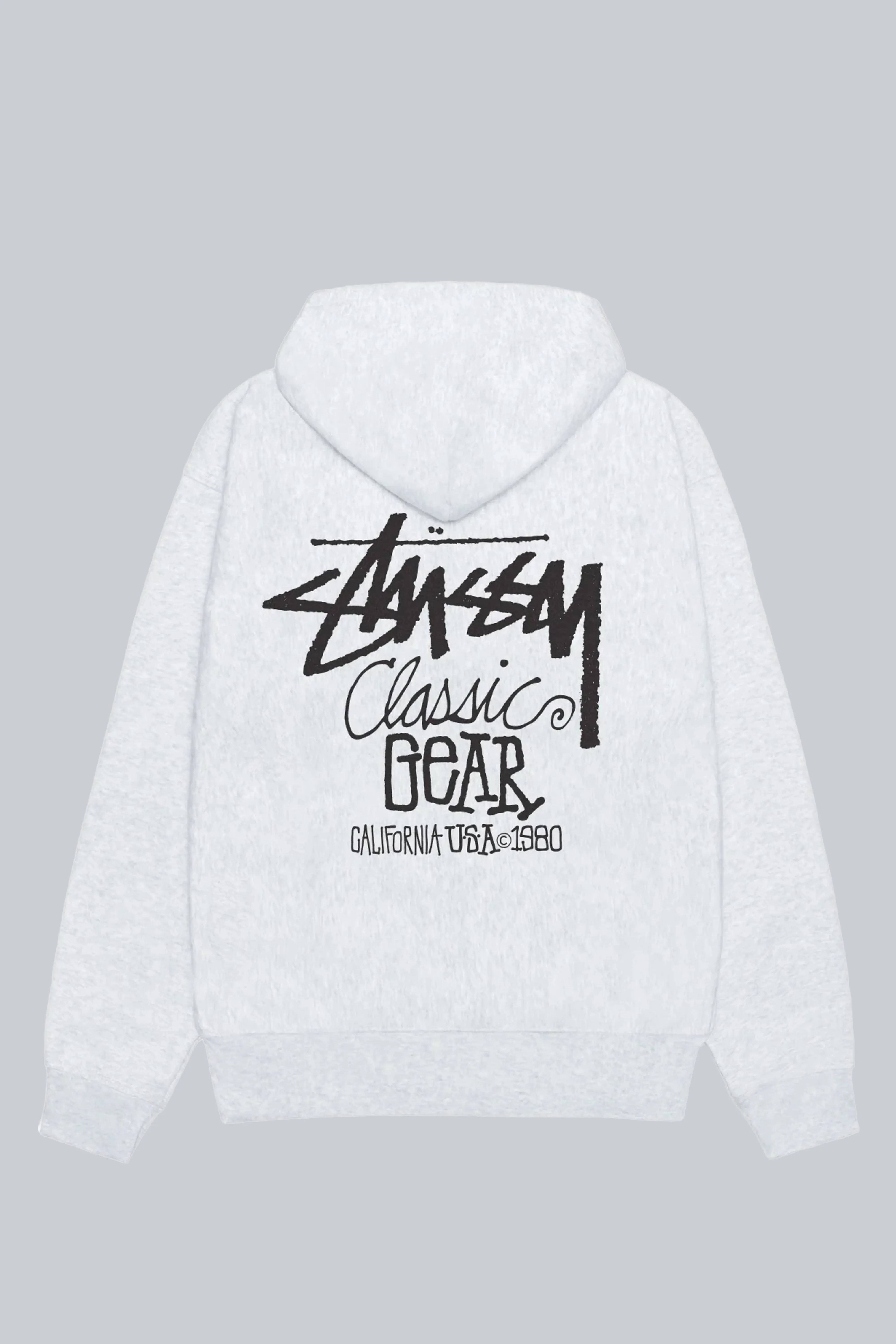 STUSSY CLASSIC GEAR HOODIE ASH HEATHER