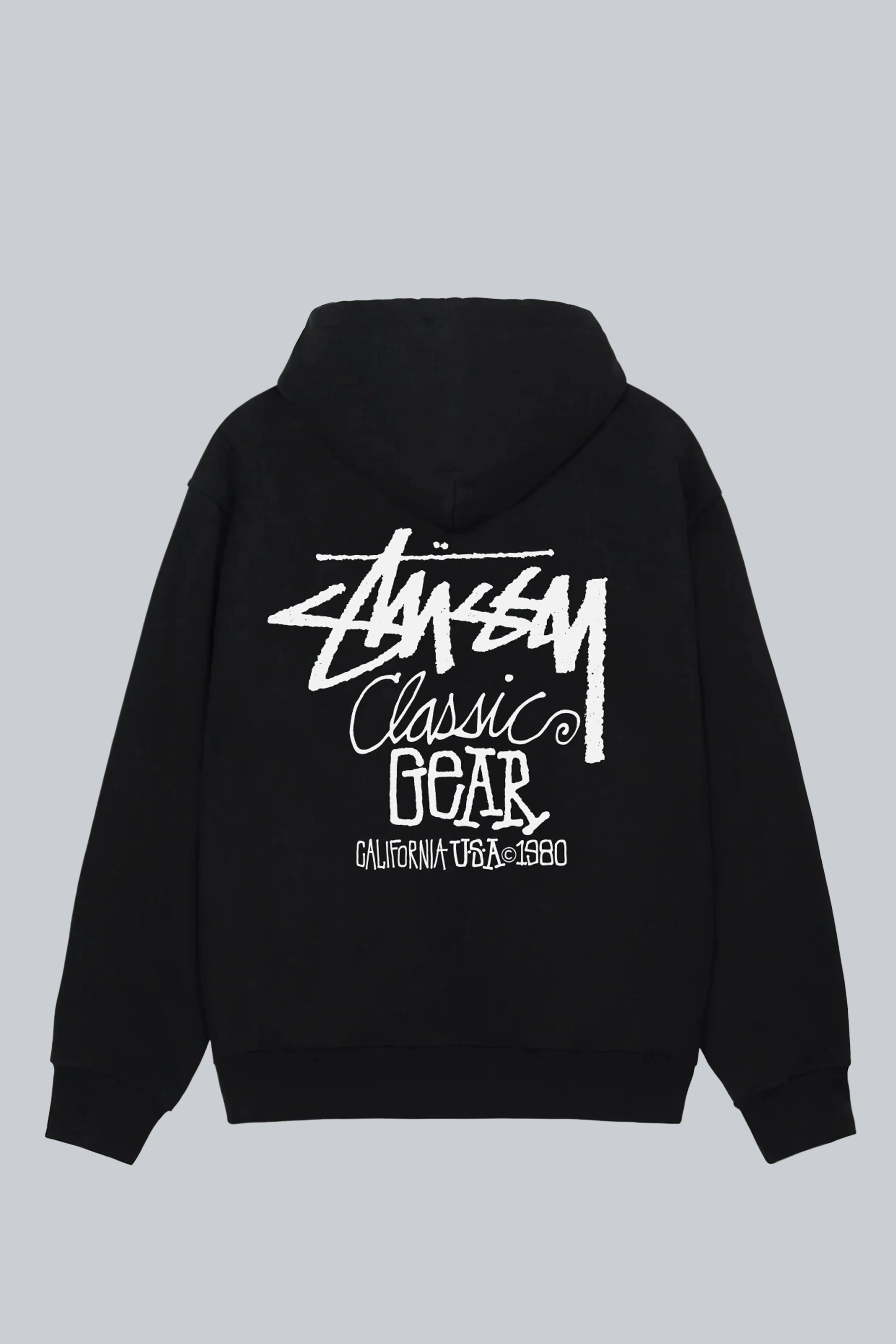 STUSSY CLASSIC GEAR HOODIE BLACK