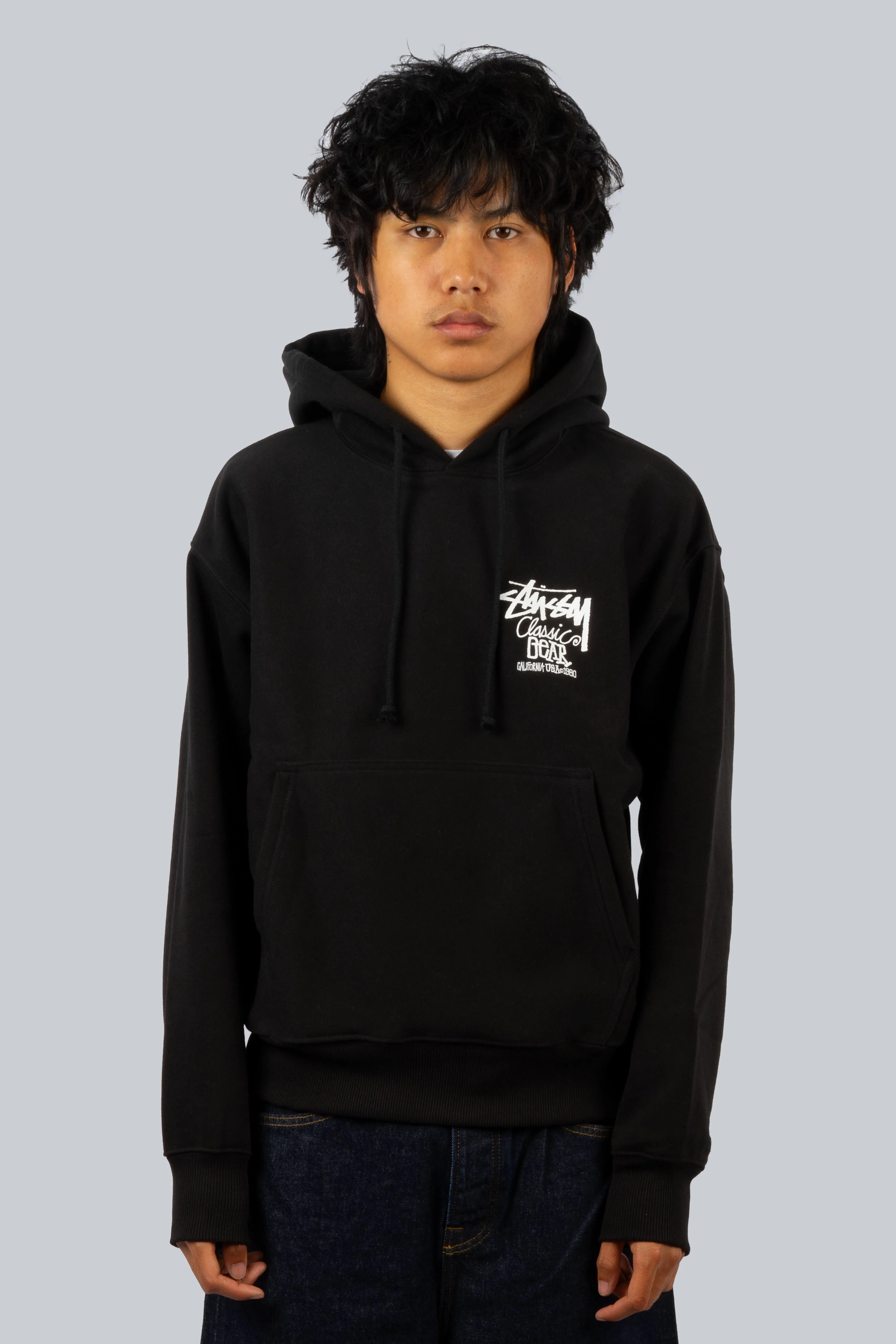 STUSSY CLASSIC GEAR HOODIE BLACK