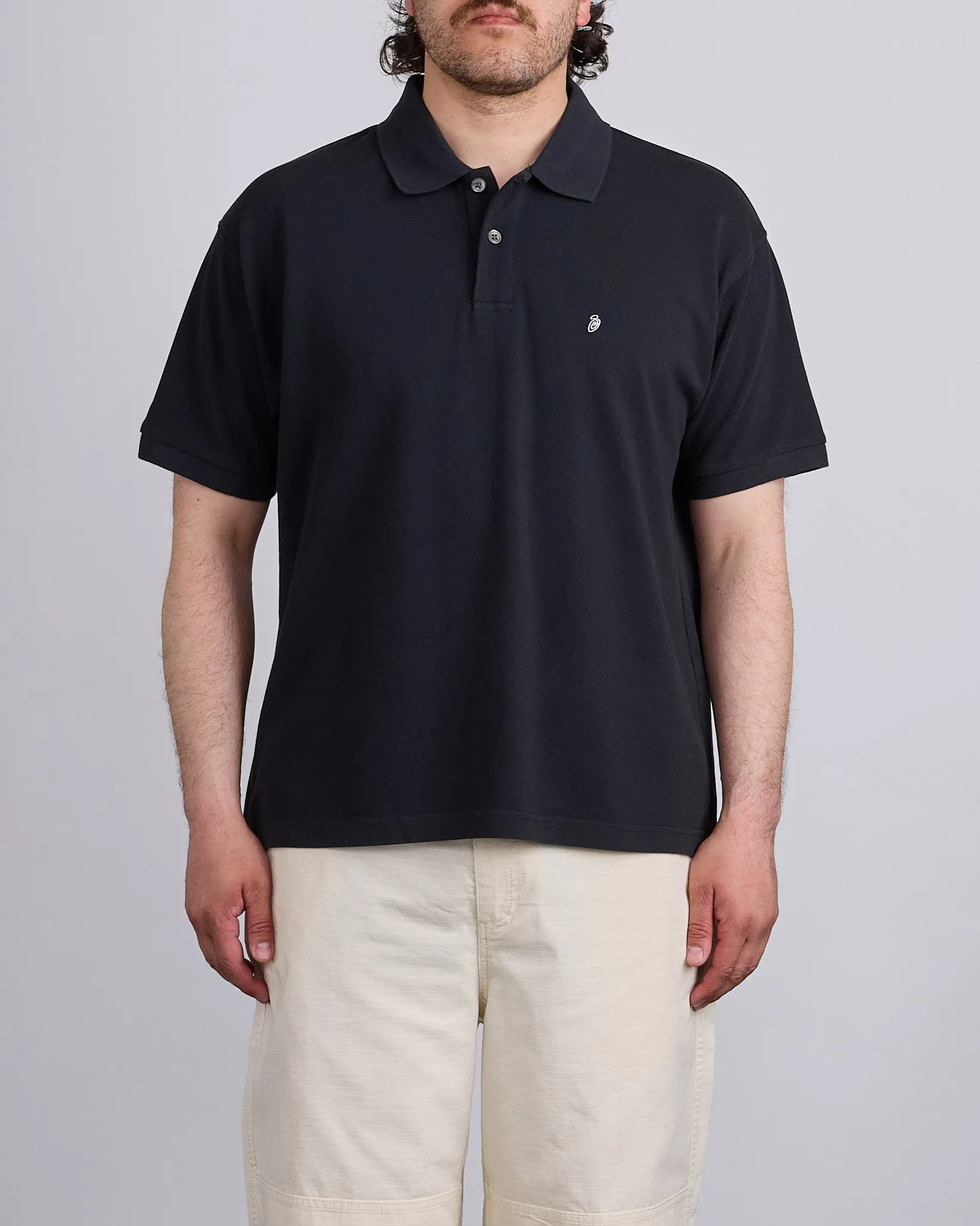 Stussy Classic Pique Polo Black