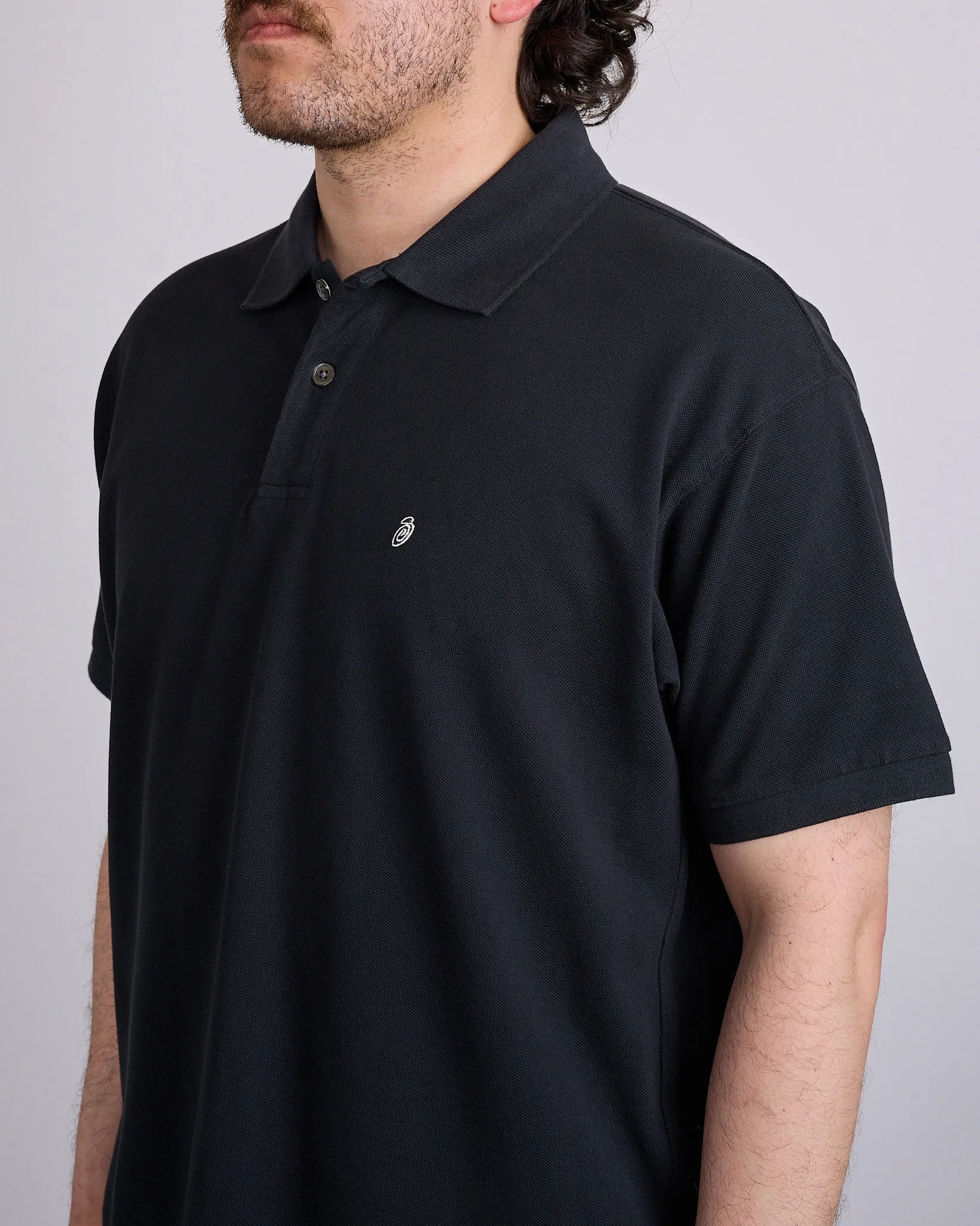 Stussy Classic Pique Polo Black