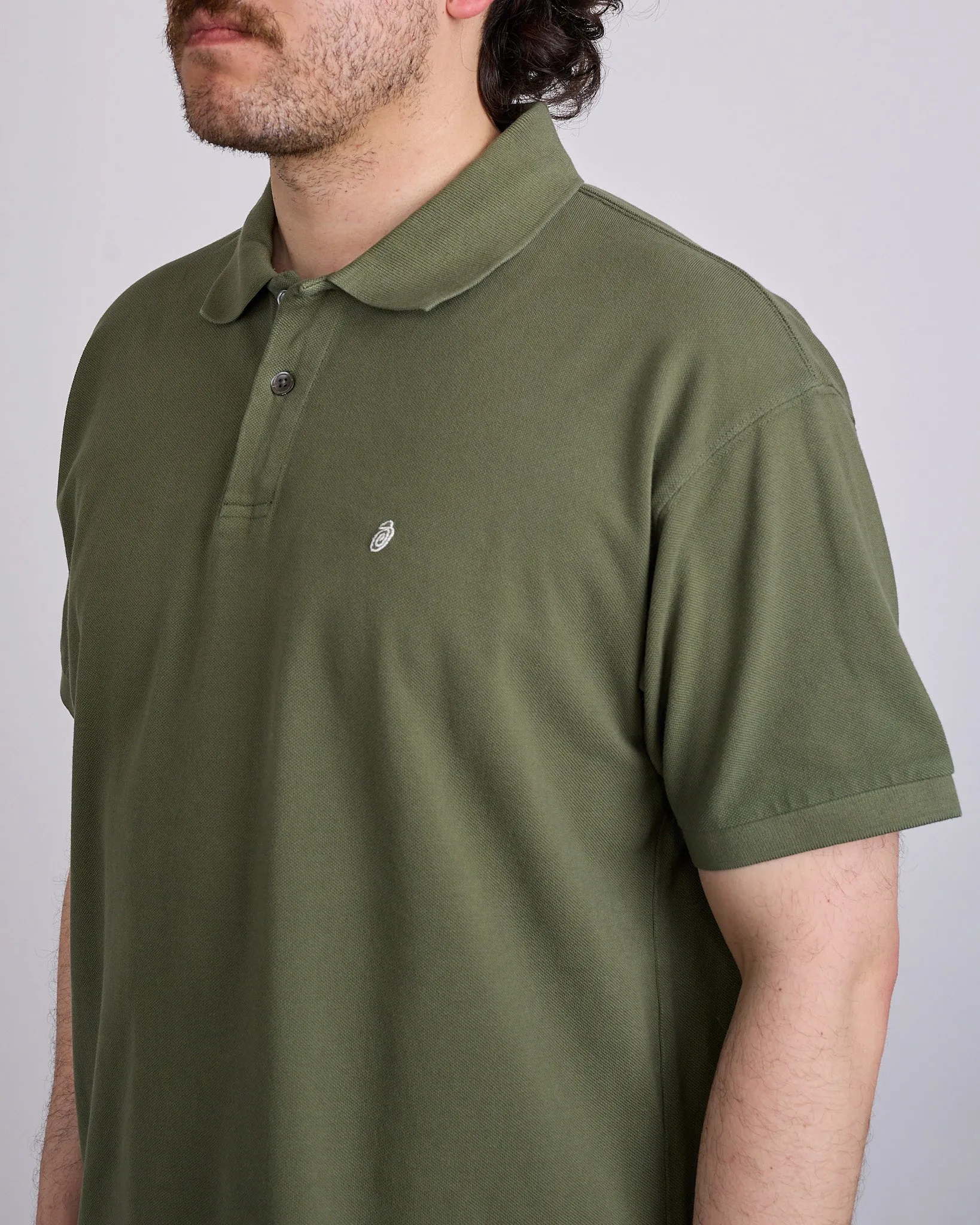 Stussy Classic Pique Polo Green
