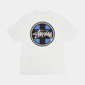 STUSSY CROSS DOT PIGMENT DYED TEE - NATURAL