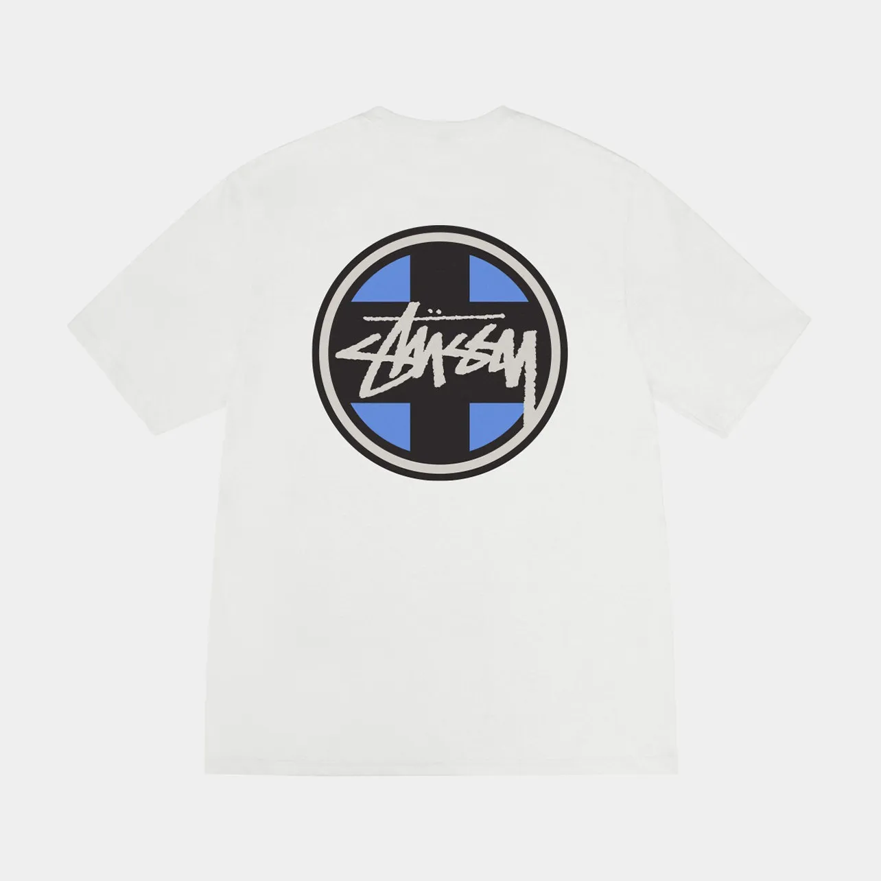 STUSSY CROSS DOT PIGMENT DYED TEE - NATURAL