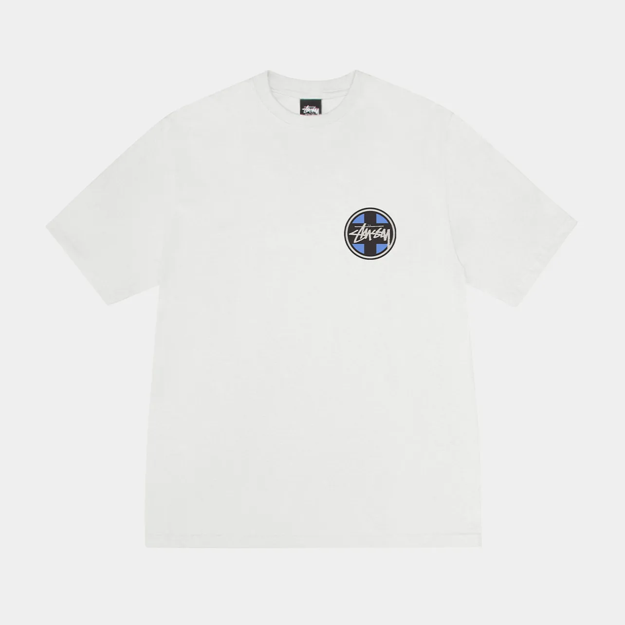 STUSSY CROSS DOT PIGMENT DYED TEE - NATURAL