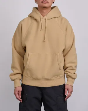 Stussy Fleece Raglan Hooded Sweatshirt Khaki