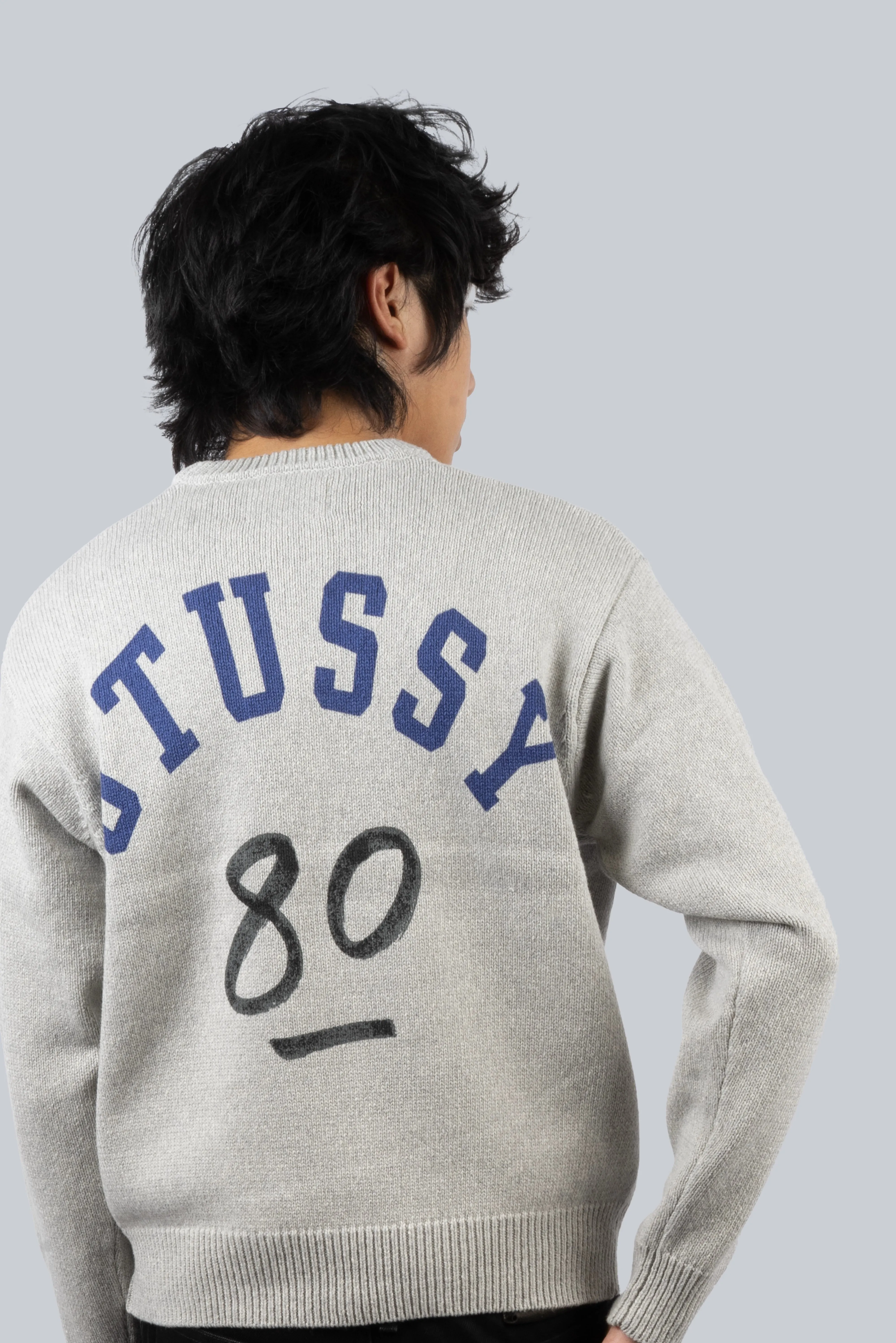 STUSSY HANDWRITTEN SWEATER HEATHER
