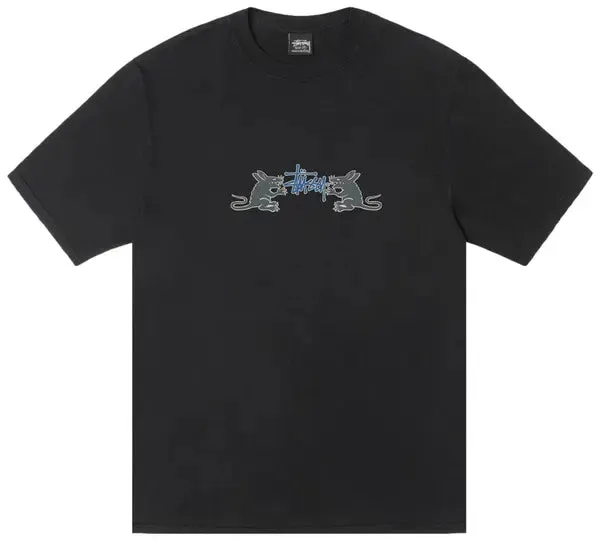 Stussy Homebrew Pig. Dyed Tee Black