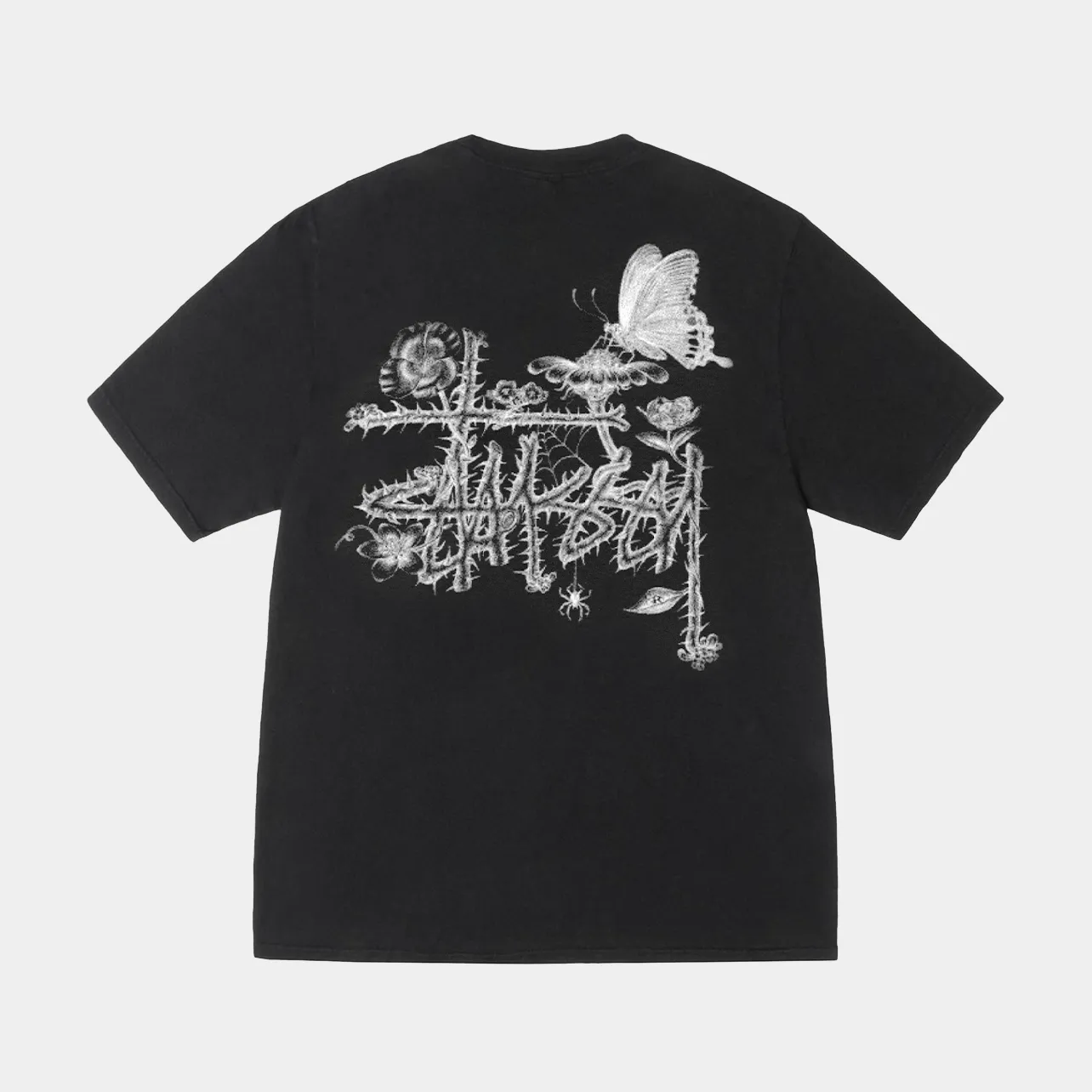 STUSSY IN BLOOM TEE - BLACK