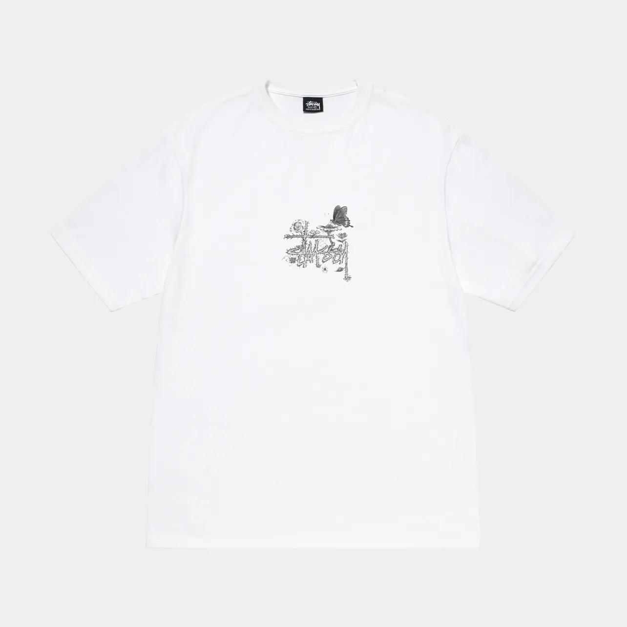 STUSSY IN BLOOM TEE - WHITE