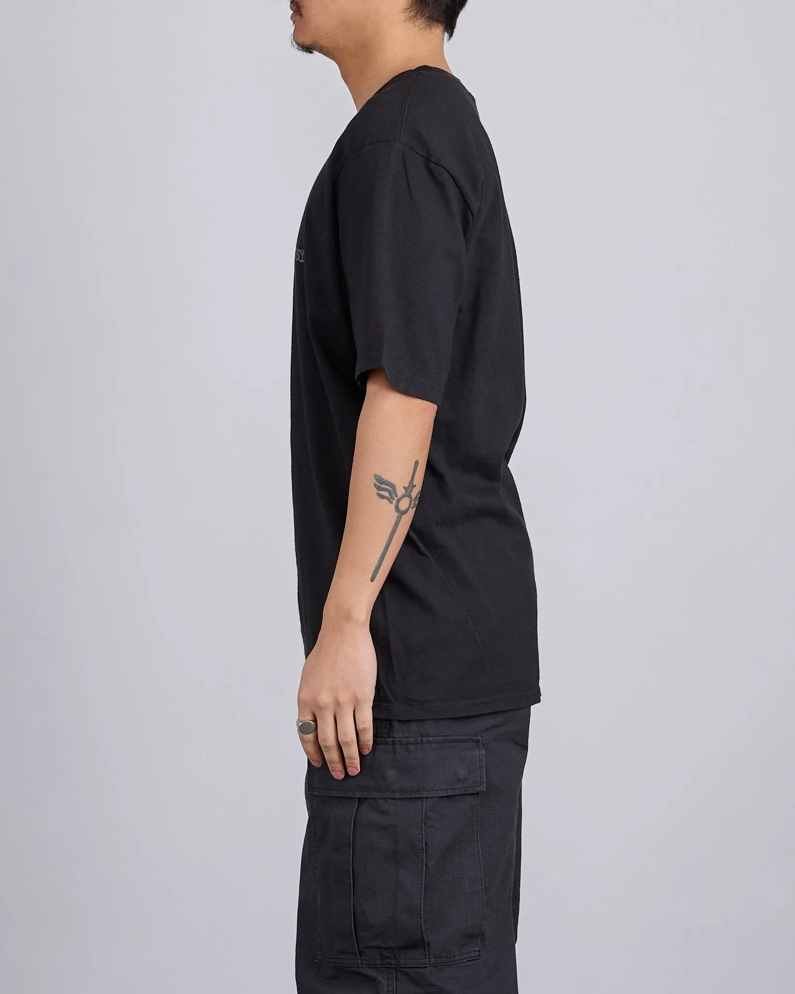 Stussy Jumbo Pigment Dyed T-Shirt Black