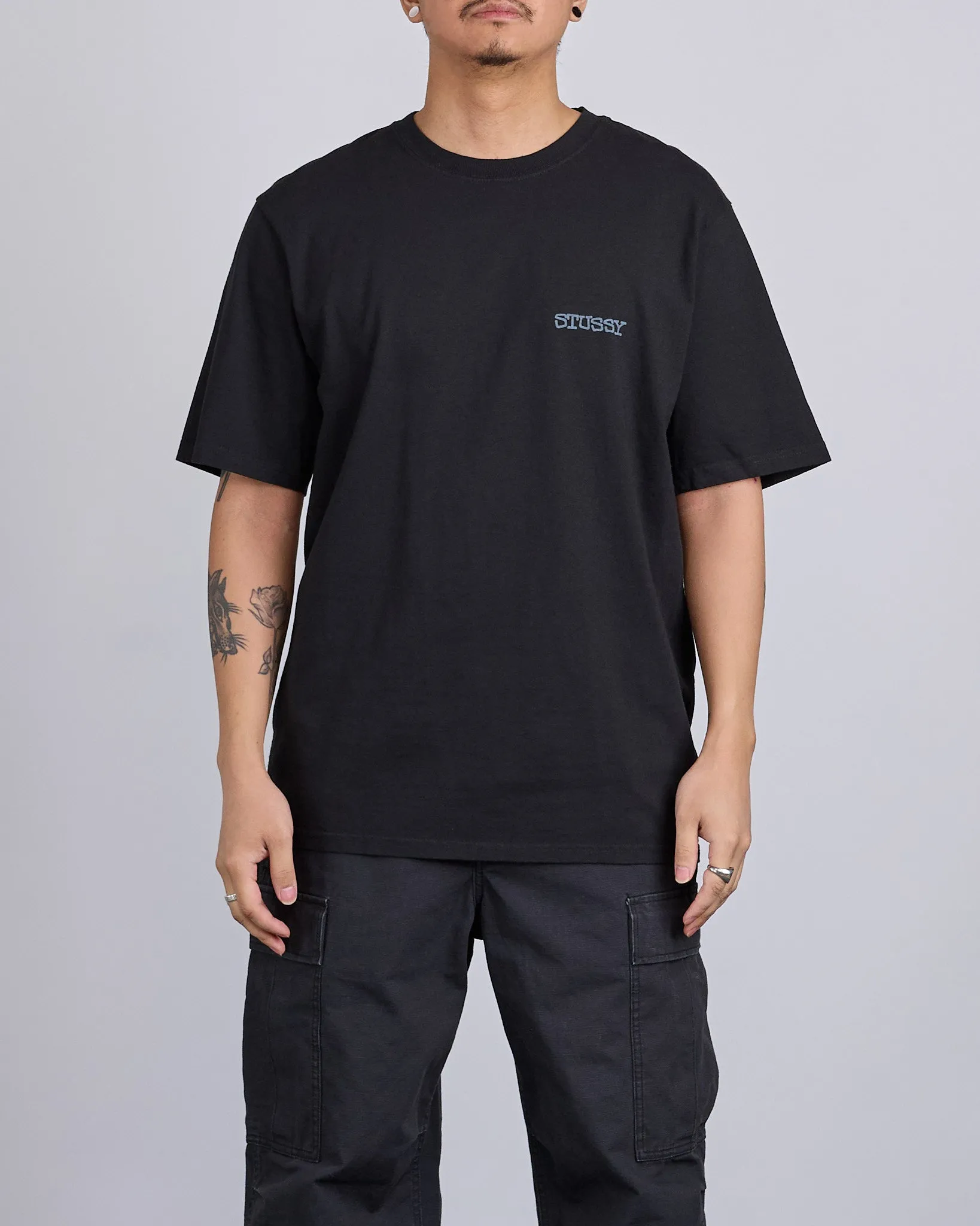 Stussy Jumbo Pigment Dyed T-Shirt Black