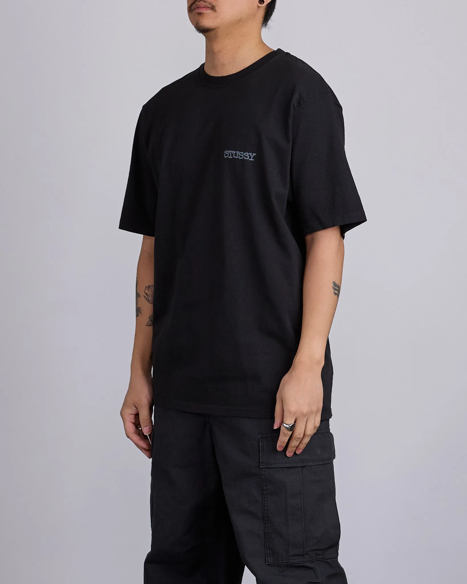 Stussy Jumbo Pigment Dyed T-Shirt Black