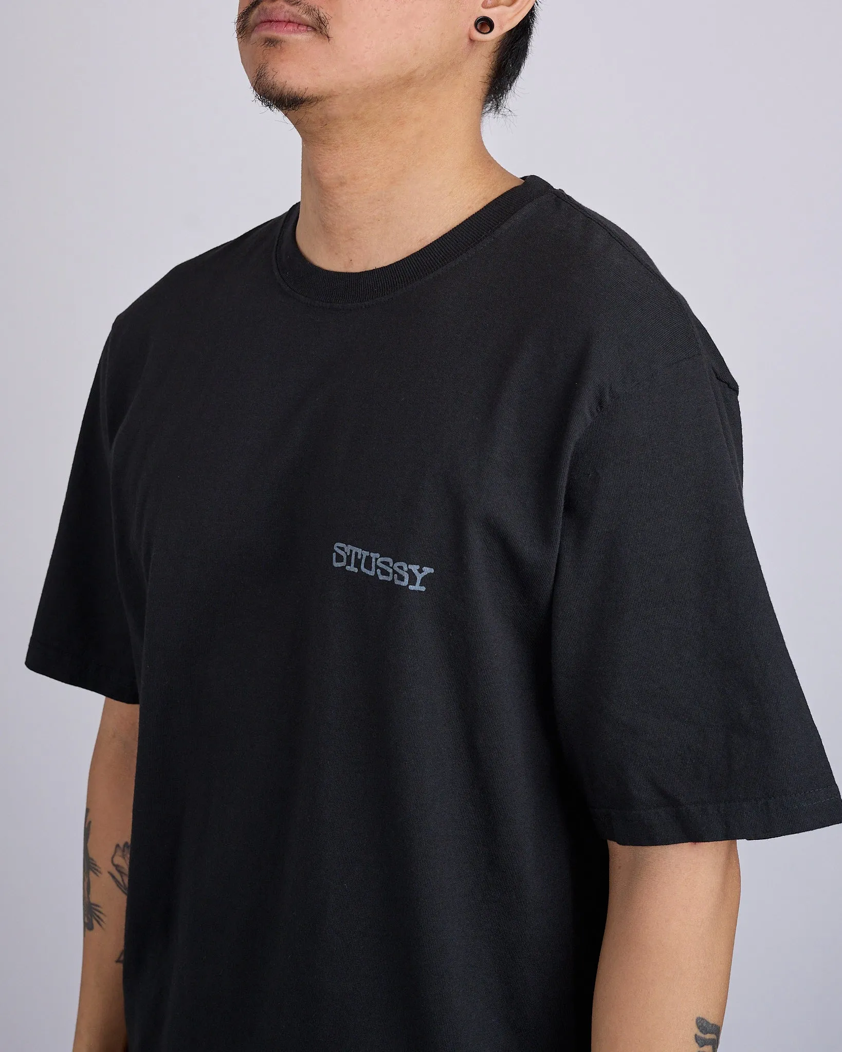 Stussy Jumbo Pigment Dyed T-Shirt Black