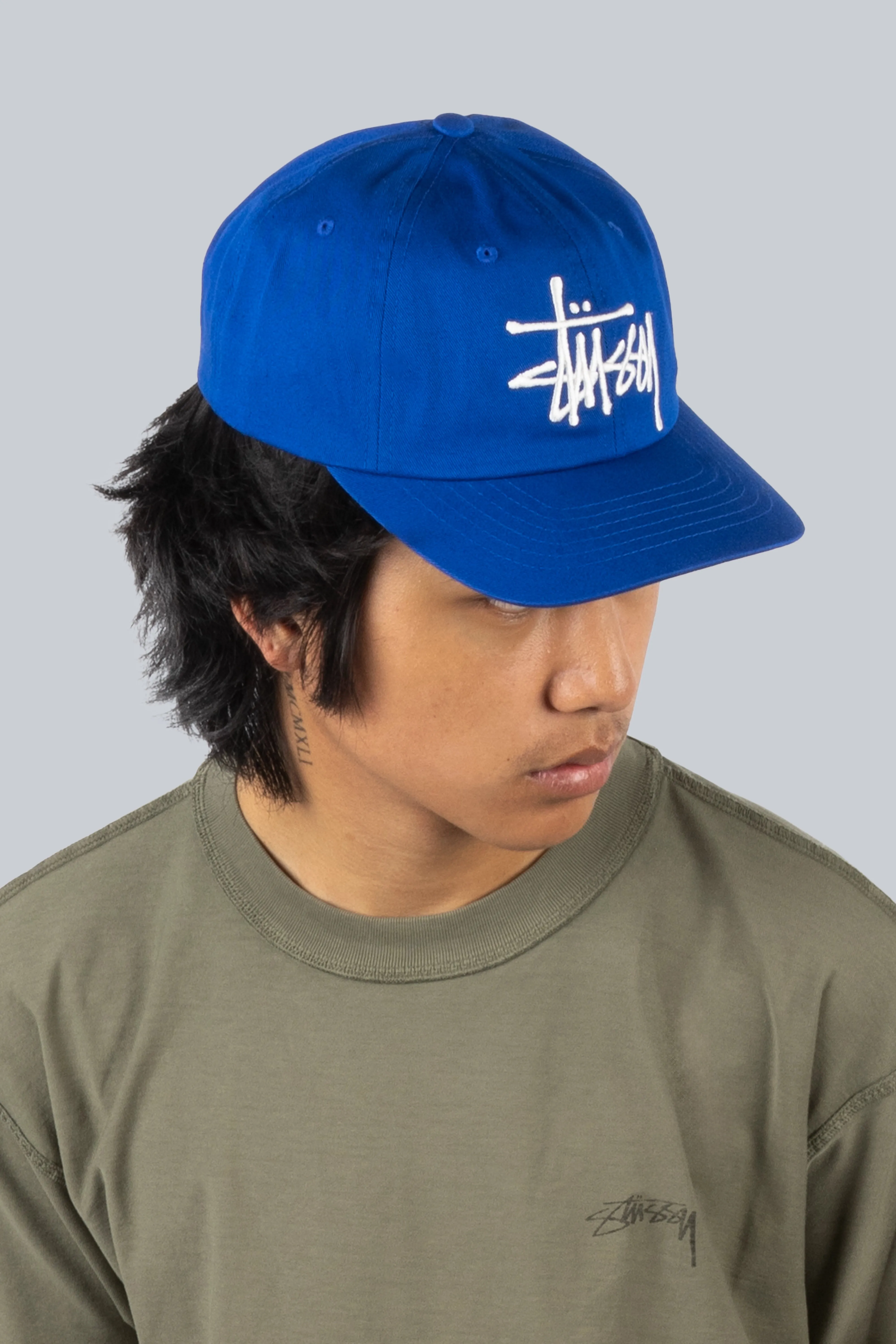 STUSSY LOW PROFILE BIG BASIC CAP ROYAL