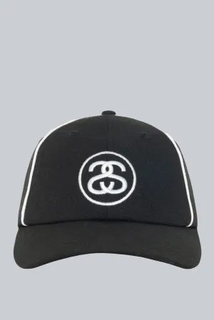 STUSSY LP PIPING CAP BLACK