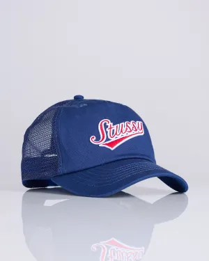 Stussy LP Trucker Athletic Cap Light Navy