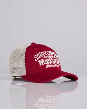 Stussy LP Workgear Strapback Cap Wine