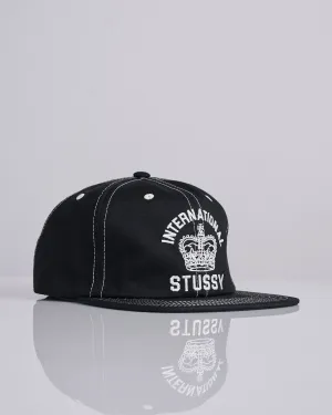 Stussy Mid Depth Int. Crown Strapback Cap Black
