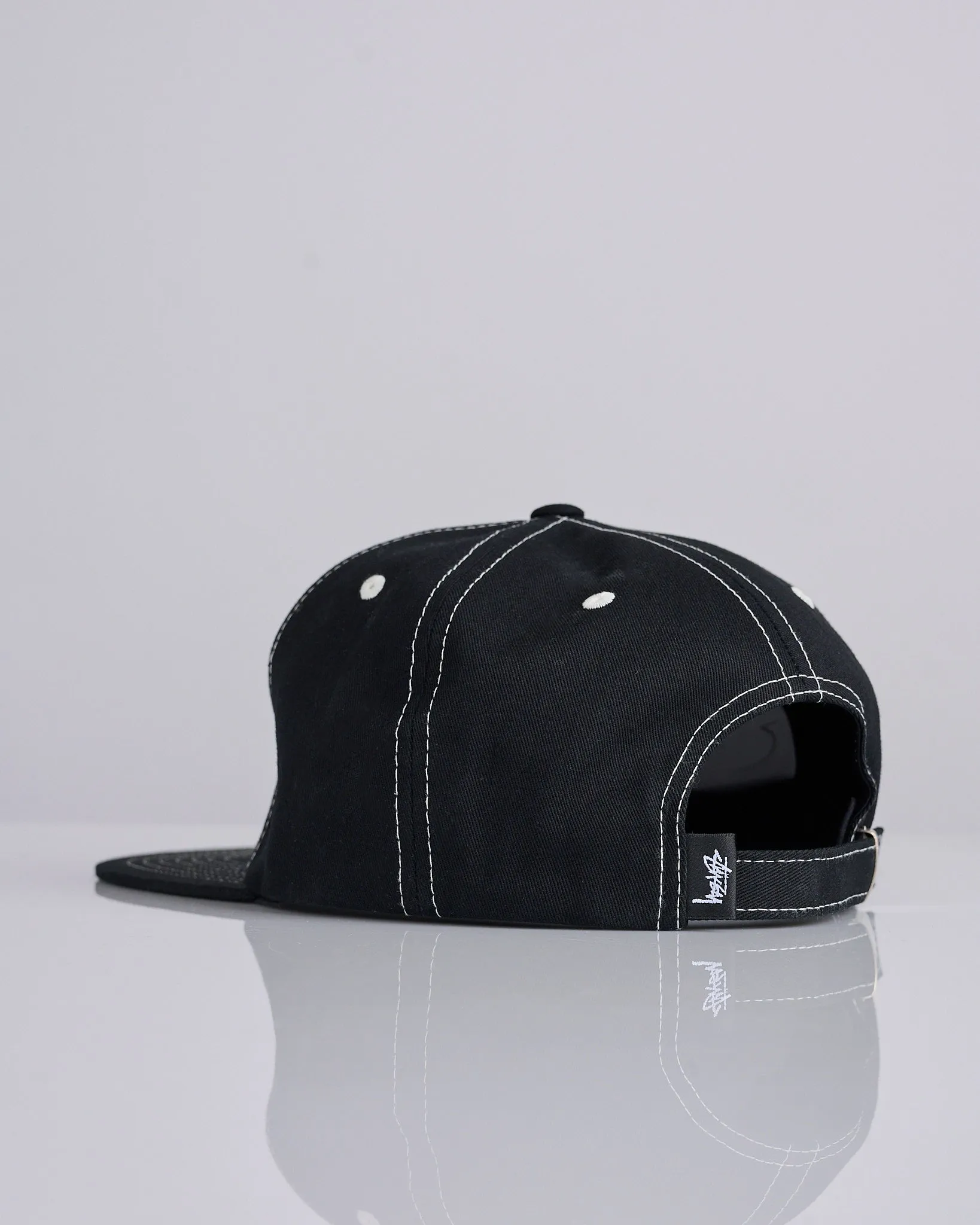 Stussy Mid Depth Int. Crown Strapback Cap Black
