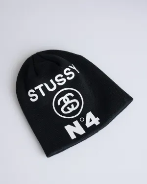 Stussy Number 4 Skullcap Beanie Black