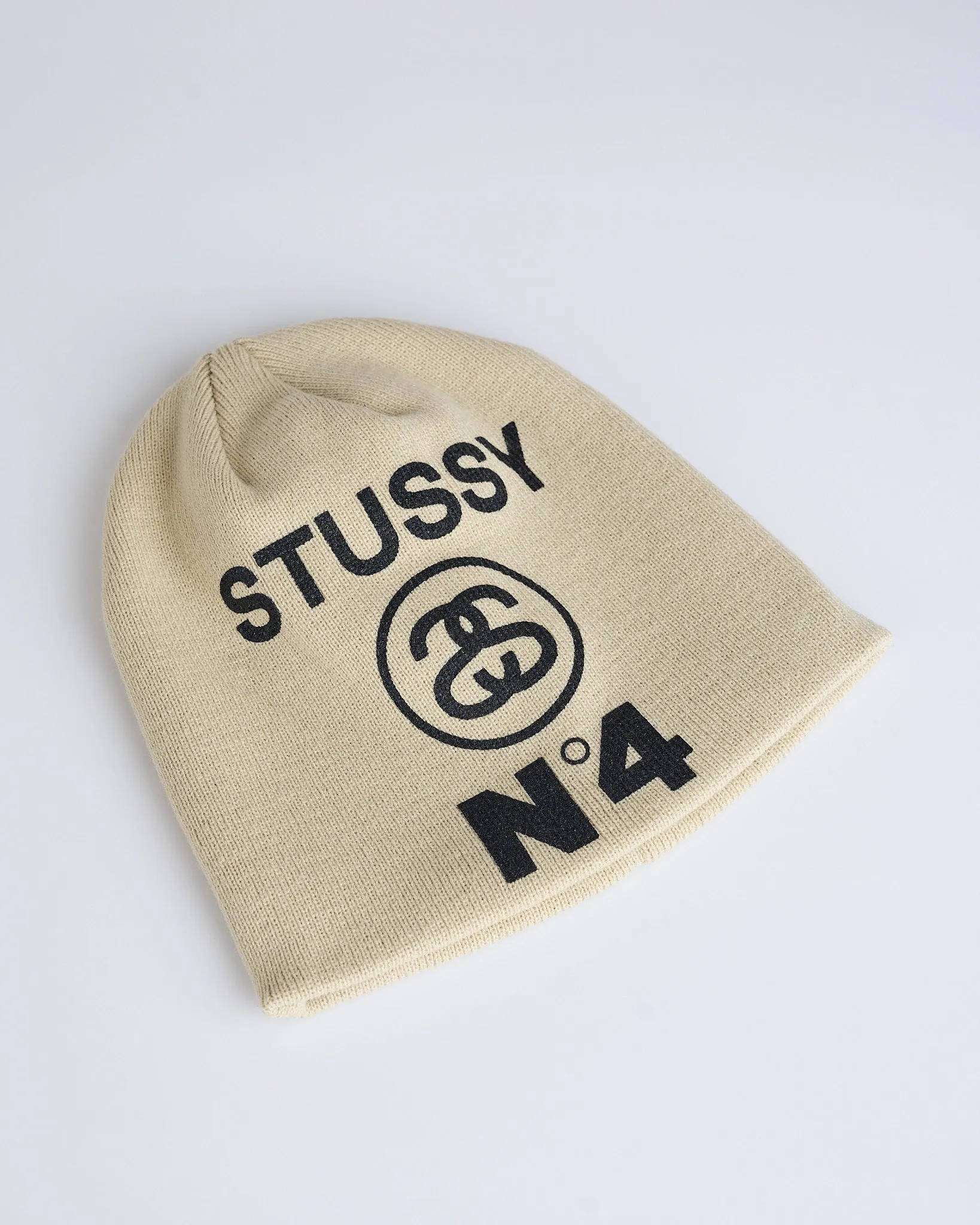 Stussy Number 4 Skullcap Beanie Bone