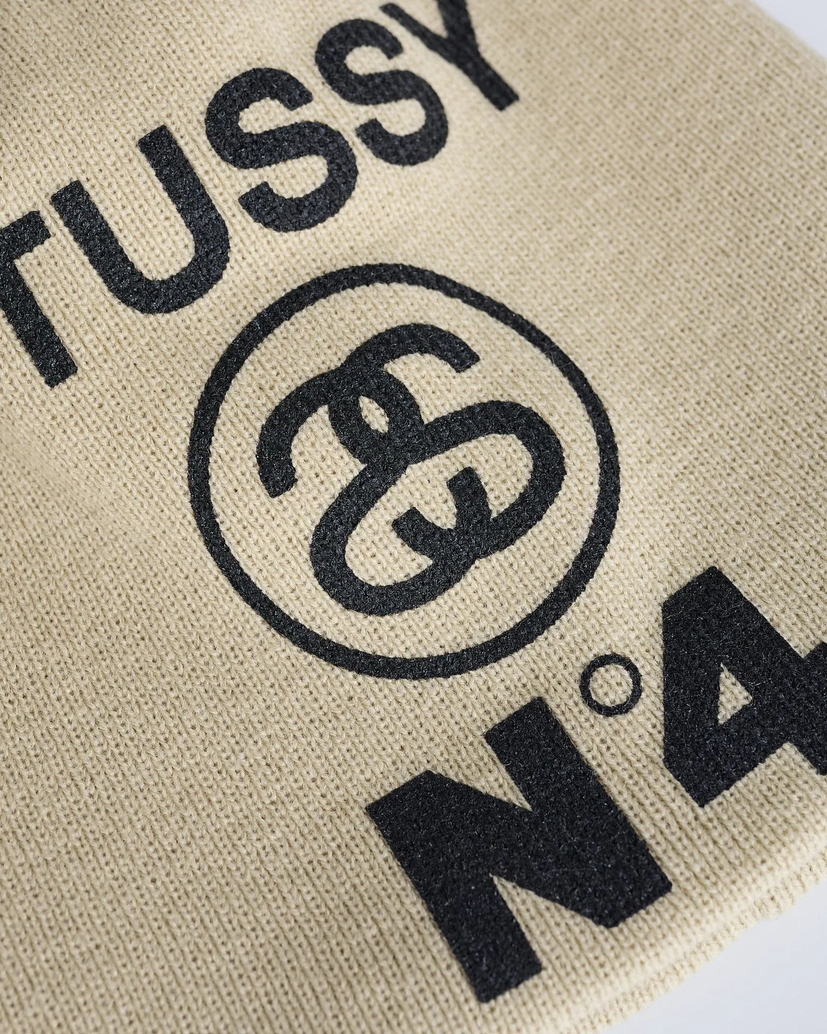 Stussy Number 4 Skullcap Beanie Bone