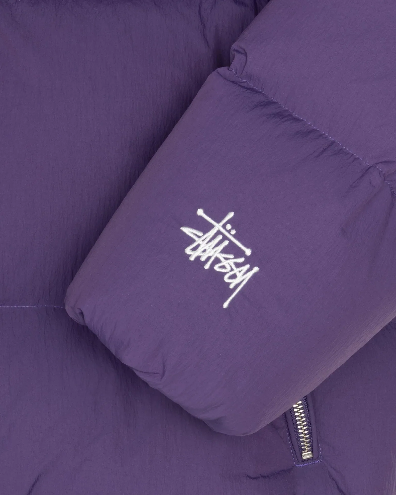 Stussy Nylon Down Puffer Jacket // Purple