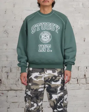 Stussy Overlock Varsity Raglan Crewneck Pine