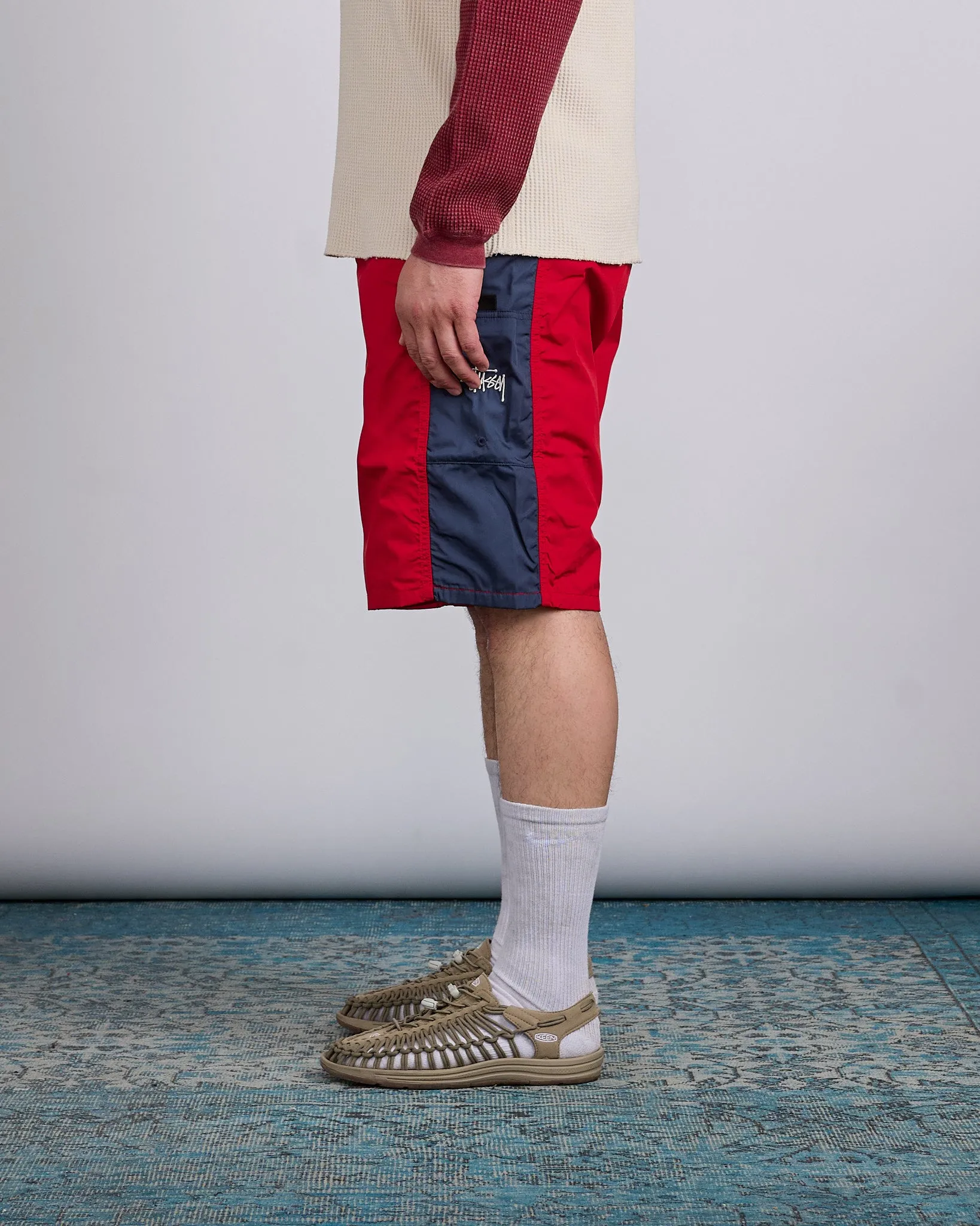 Stussy Paneled Board Short Red