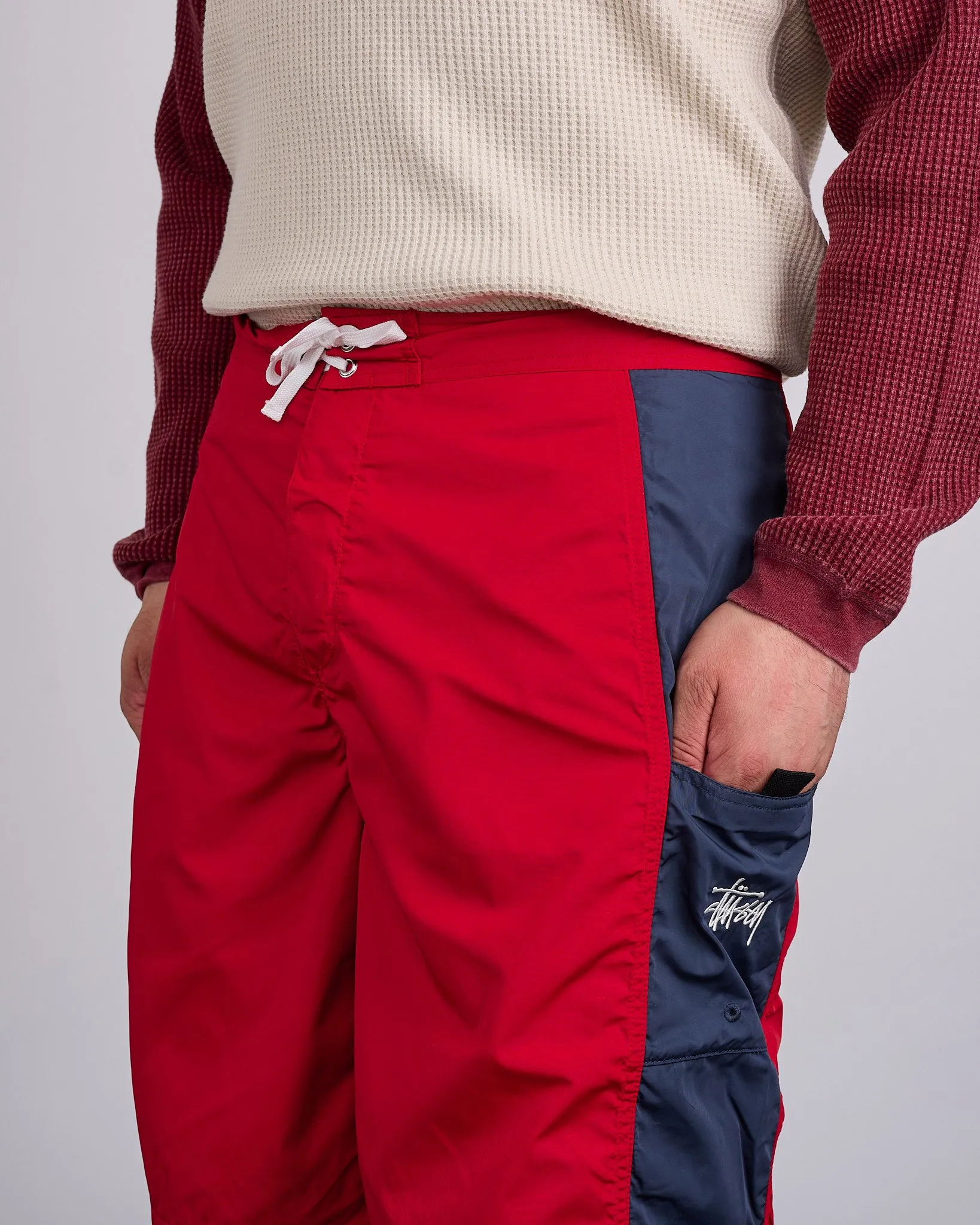 Stussy Paneled Board Short Red