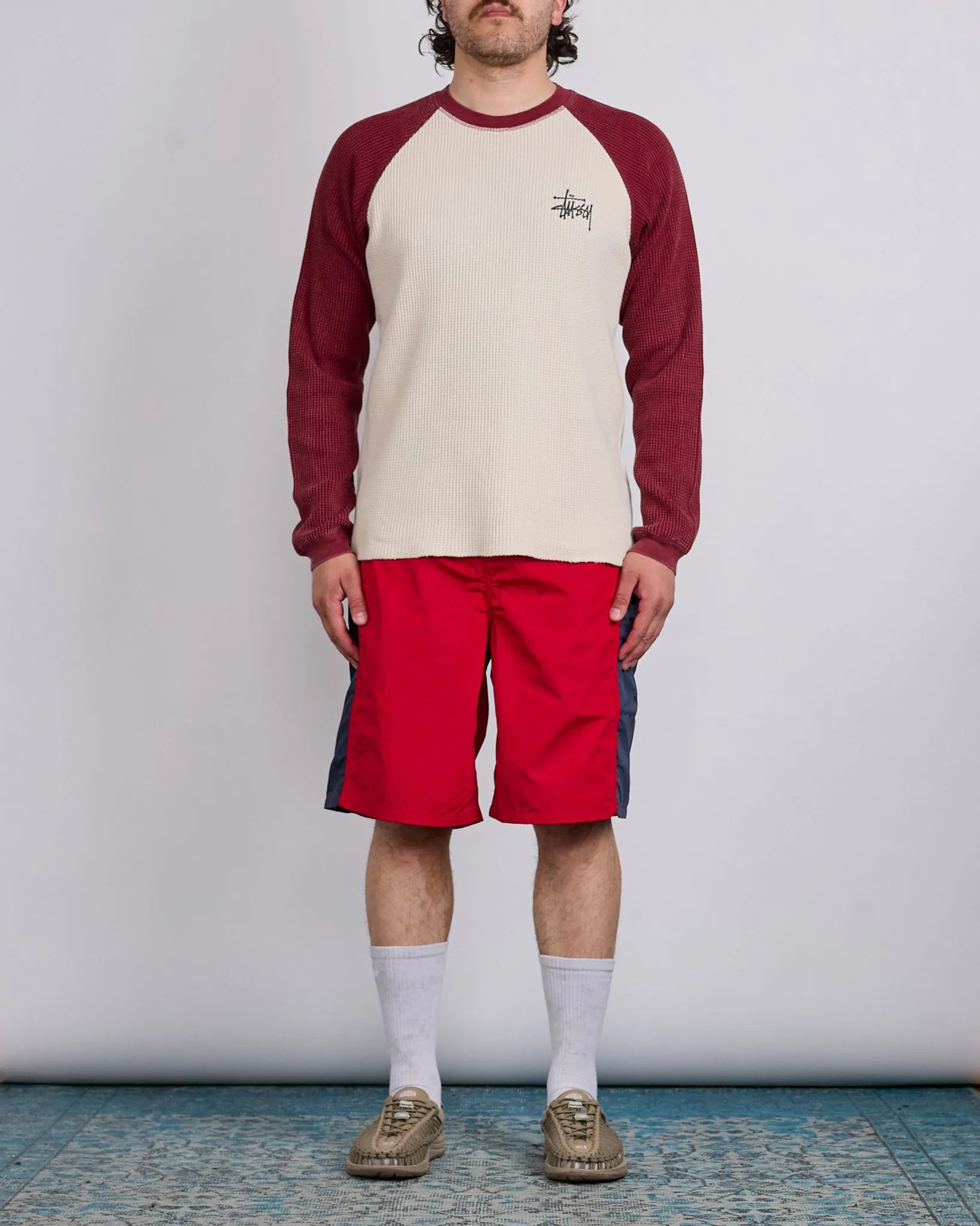 Stussy Paneled Board Short Red
