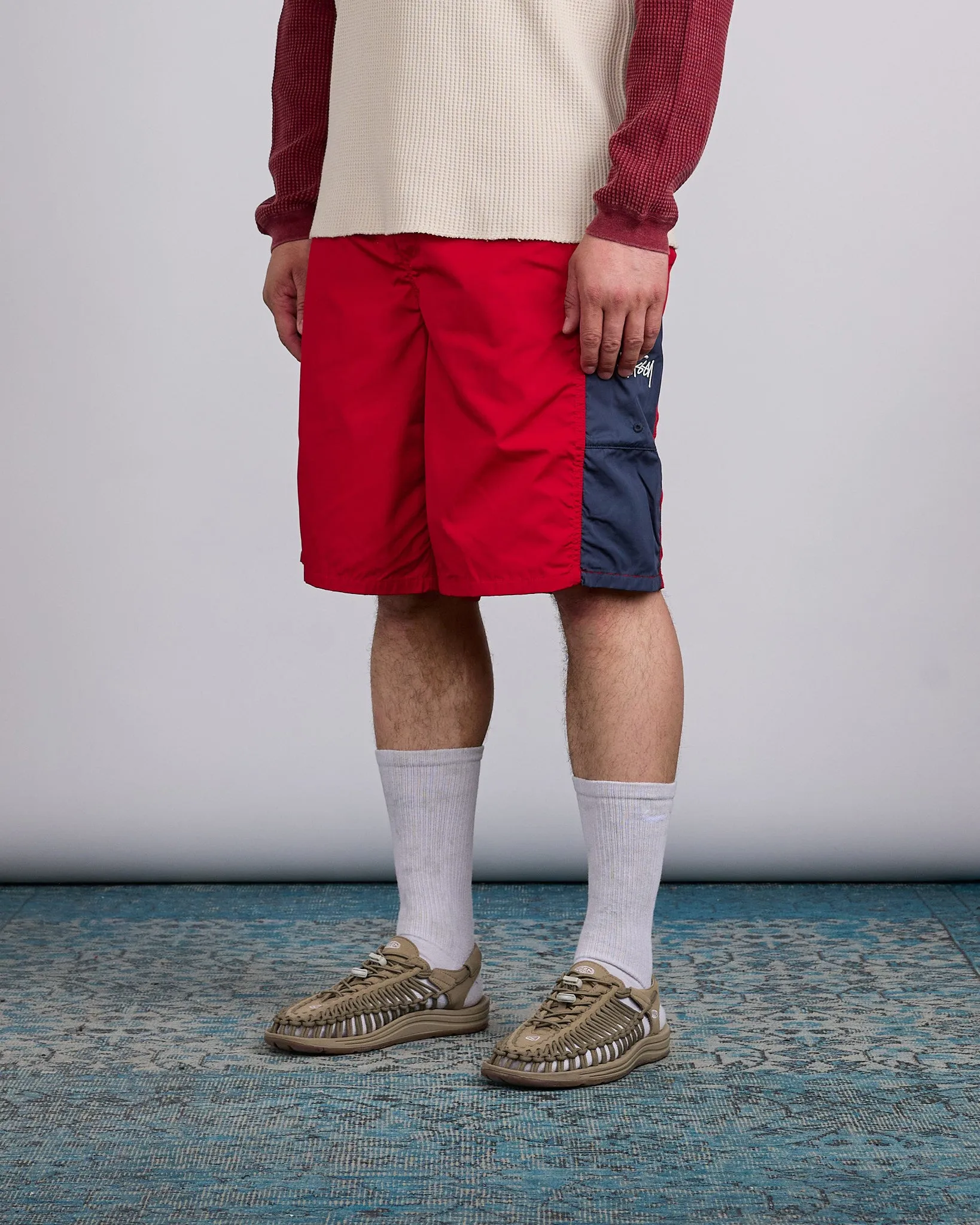 Stussy Paneled Board Short Red