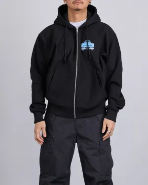 Stussy Pick-Up Hooded Zip Sweatshirt Black