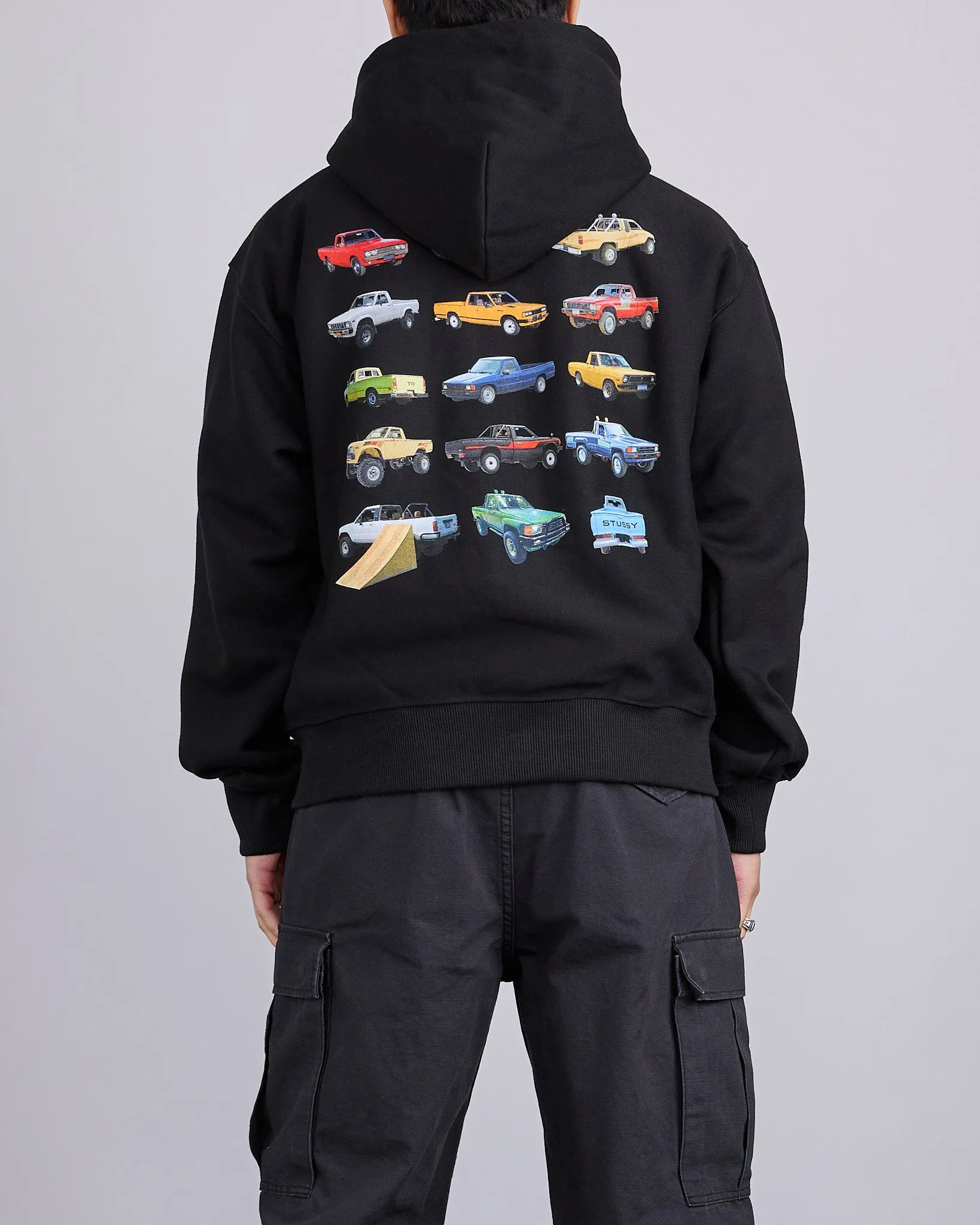 Stussy Pick-Up Hooded Zip Sweatshirt Black