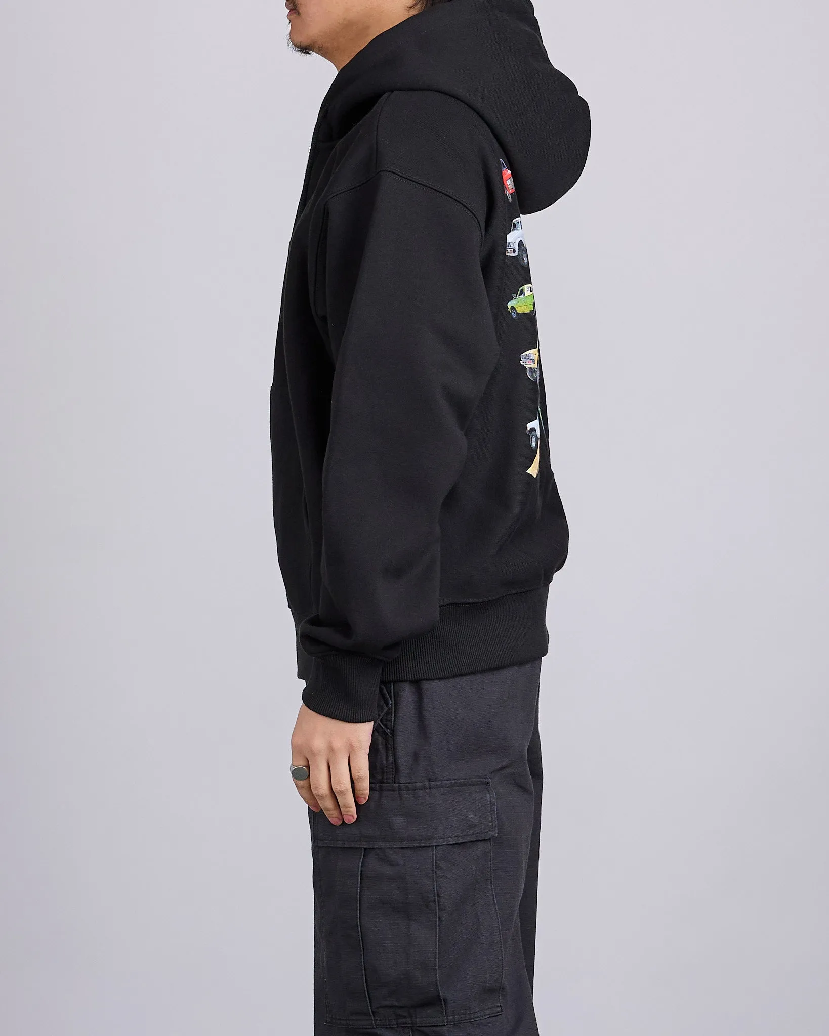 Stussy Pick-Up Hooded Zip Sweatshirt Black