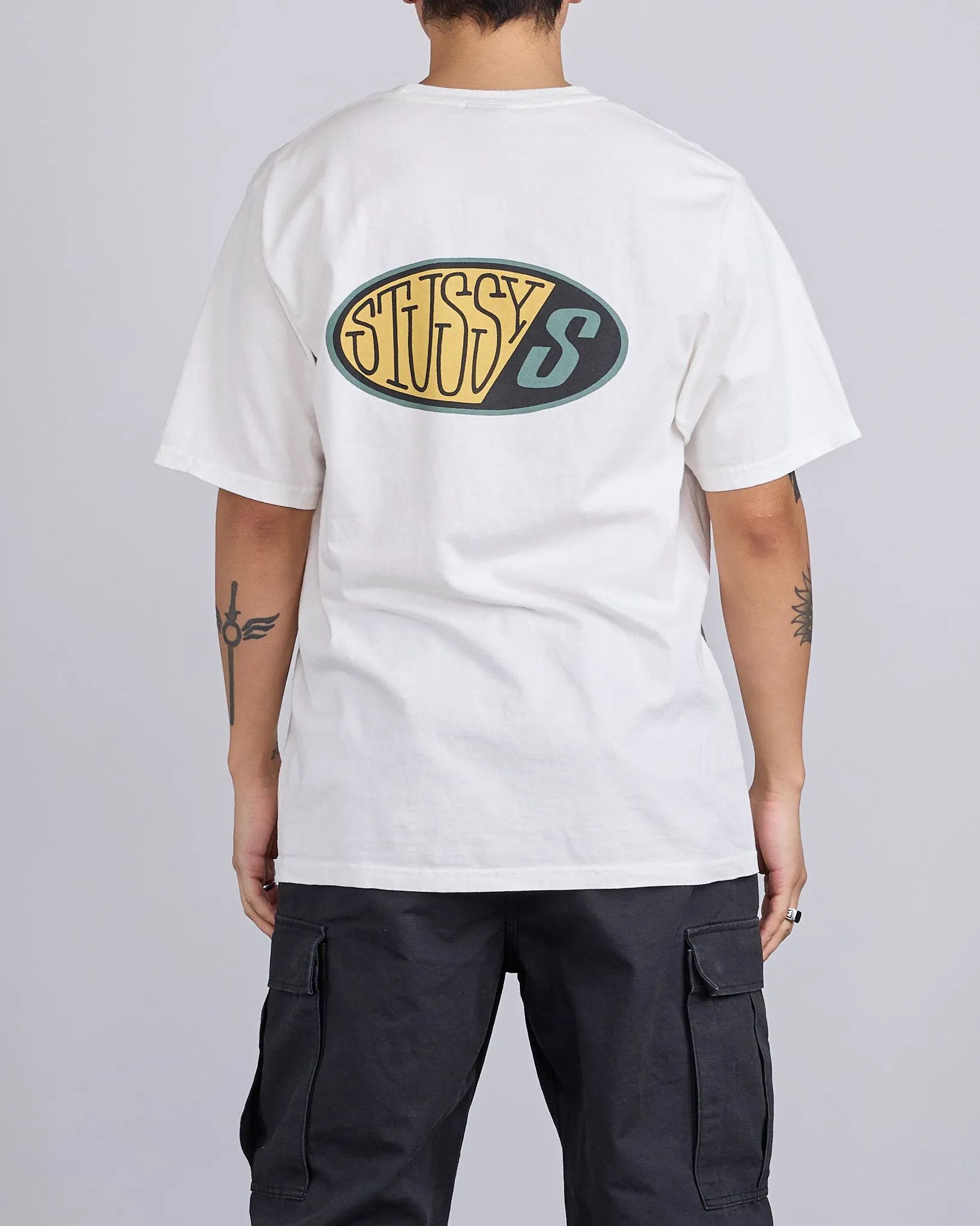 Stussy Pitstop Pigment Dyed T-Shirt Natural