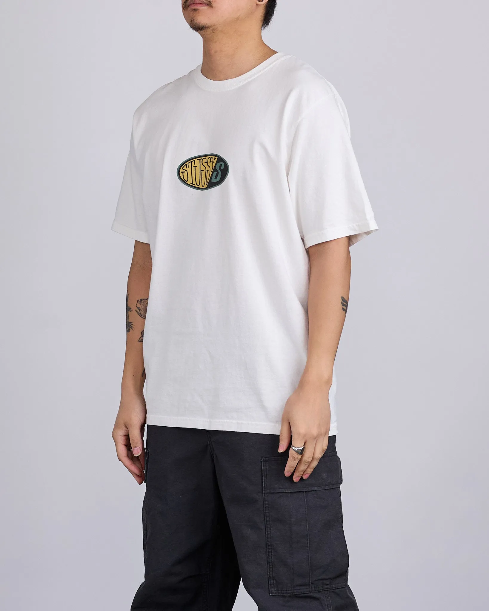 Stussy Pitstop Pigment Dyed T-Shirt Natural