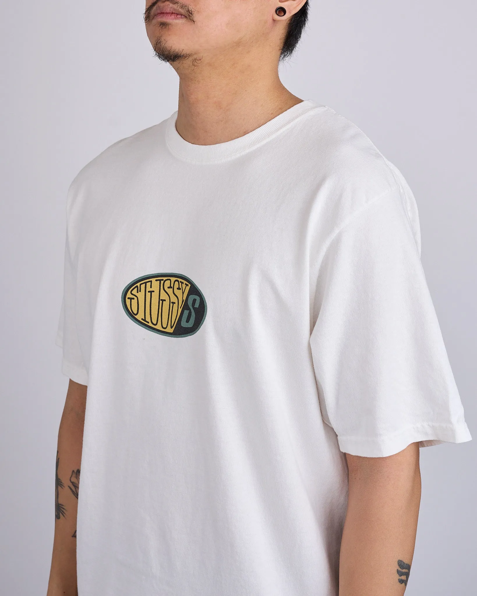 Stussy Pitstop Pigment Dyed T-Shirt Natural