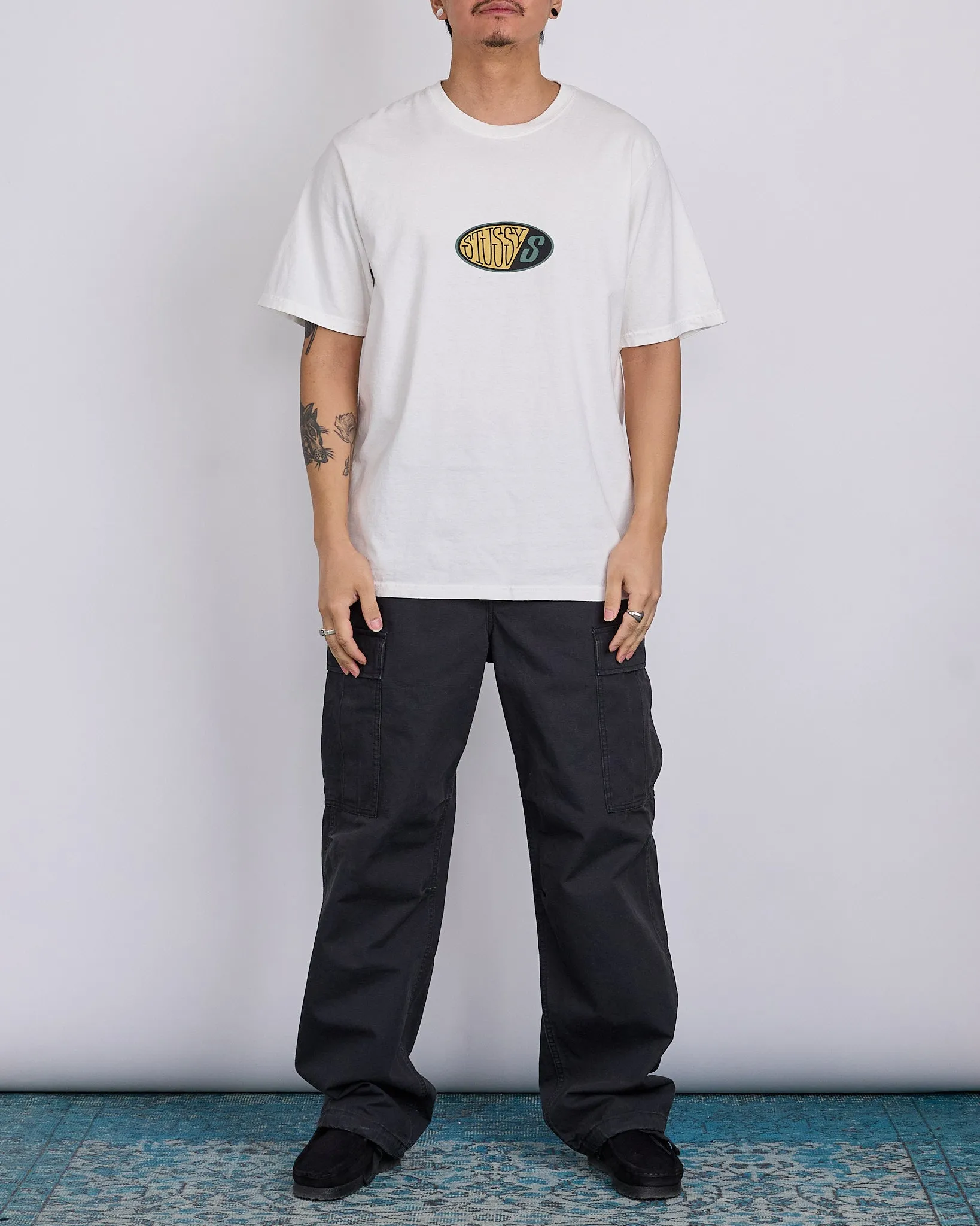Stussy Pitstop Pigment Dyed T-Shirt Natural