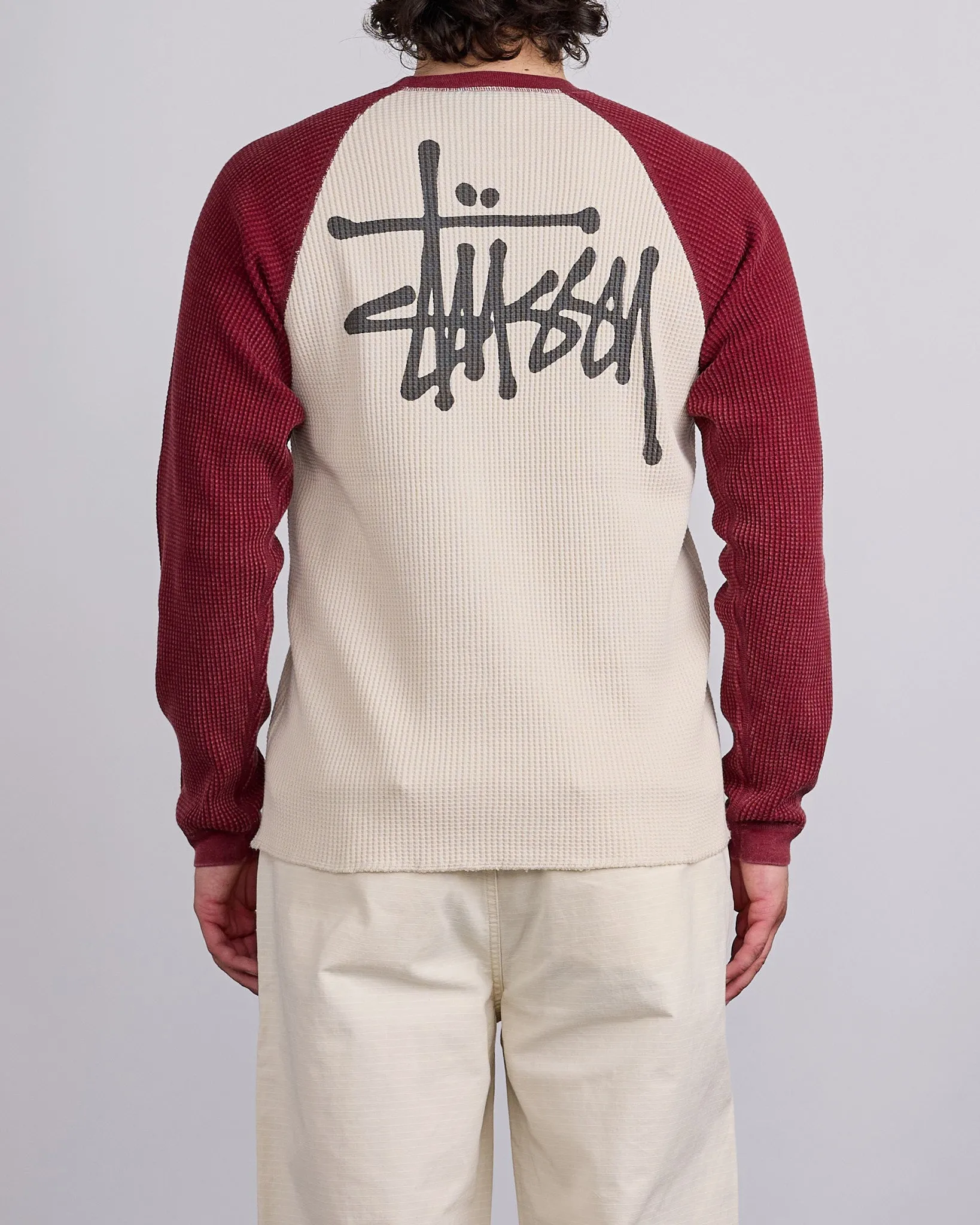 Stussy Raglan Thermal 2 Tone Off White