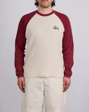 Stussy Raglan Thermal 2 Tone Off White